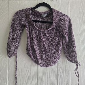 Abercrombie Floral Pattern Crop Top Sz Xs